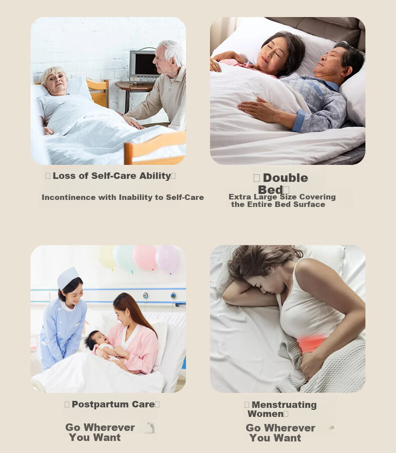FumanTu Adult Washable Waterproof Incontinence Pad Elderly Care Bed Sheet Large Size Bedridden Diaper 5