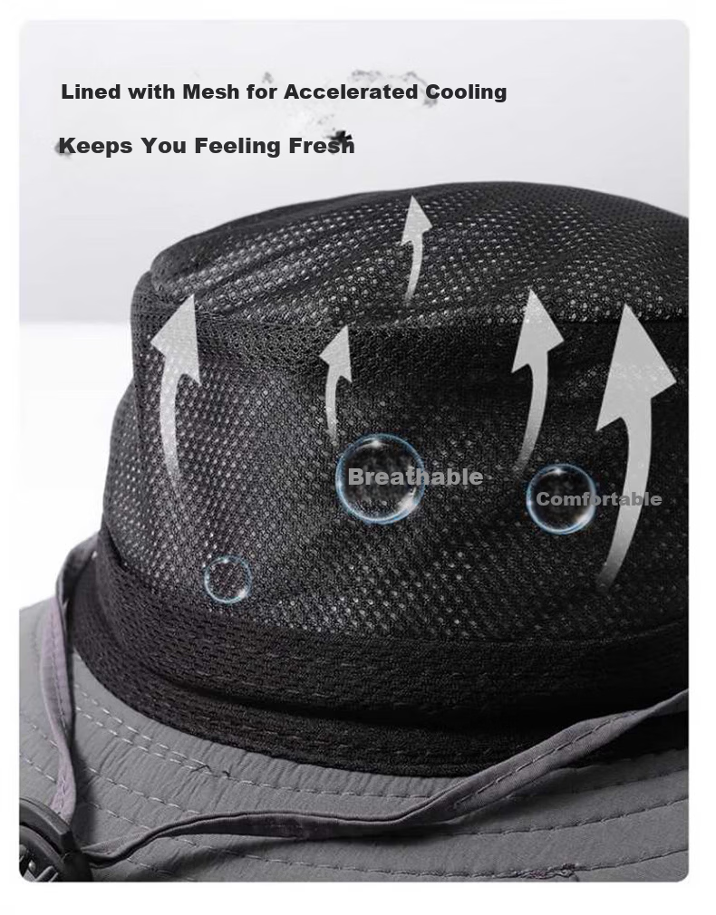 Warrior Fisherman Sun Protection Hat Sunshade Western Cowboy Hat Outdoor Hiking Fishing Cycling UV Protection Cap 6