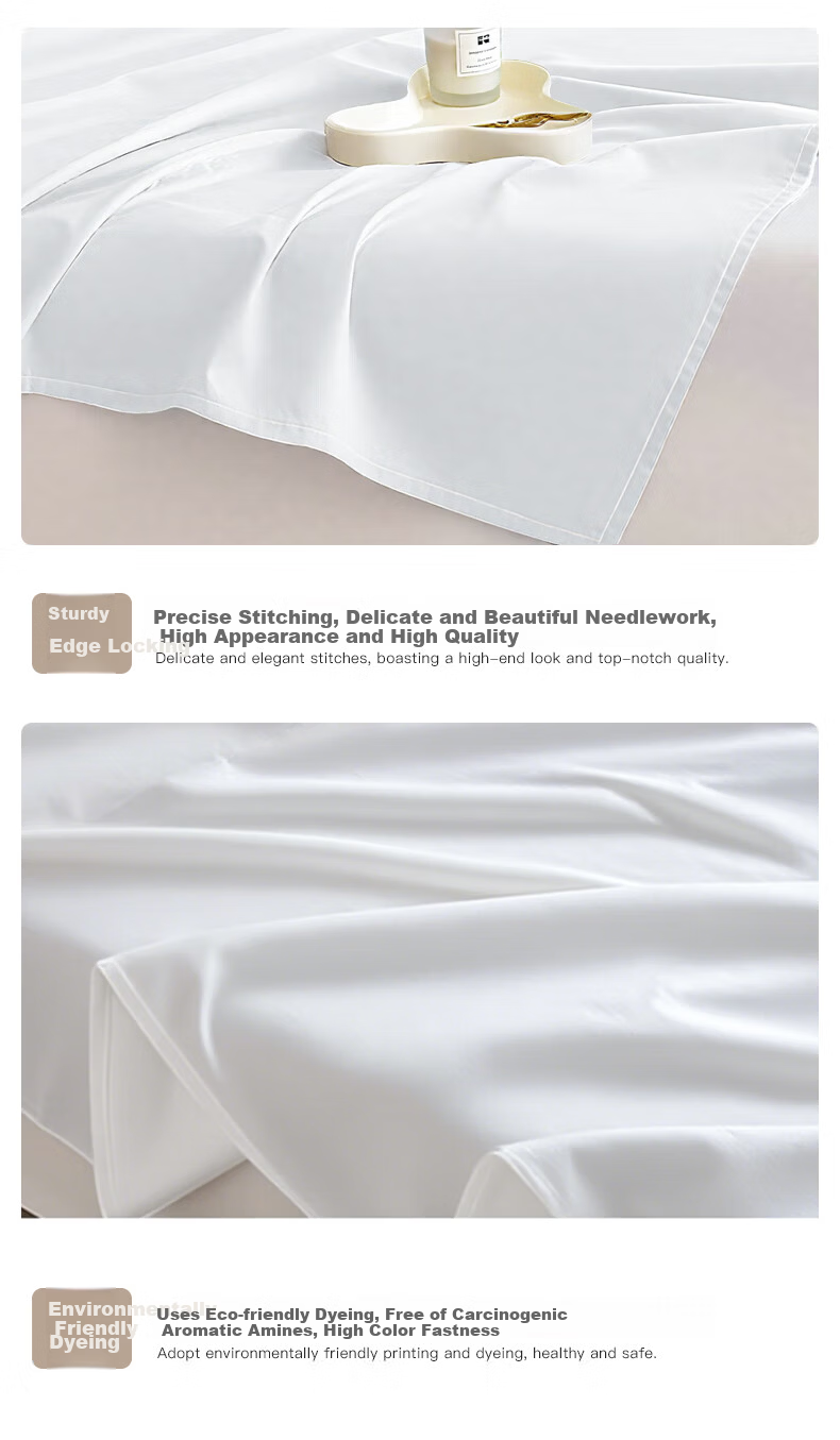 CROWN A-Class Brushed Cotton Single Bed Sheet Hotel Anti-Dirt Bed Cover Student Dormitory Single Bed Headboard Cover 2.3x2.45m 7