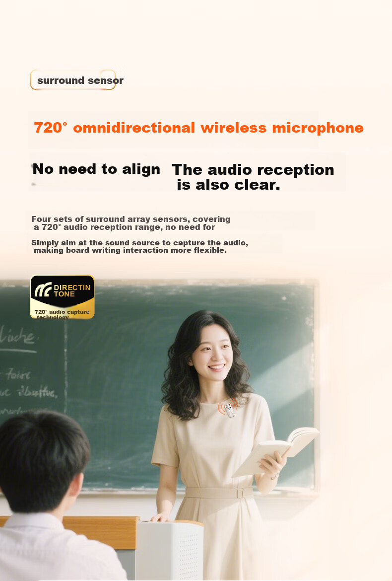 KINYO Loud Mini Speaker Wireless Clip-on Microphone Teacher Amplifier M15 17