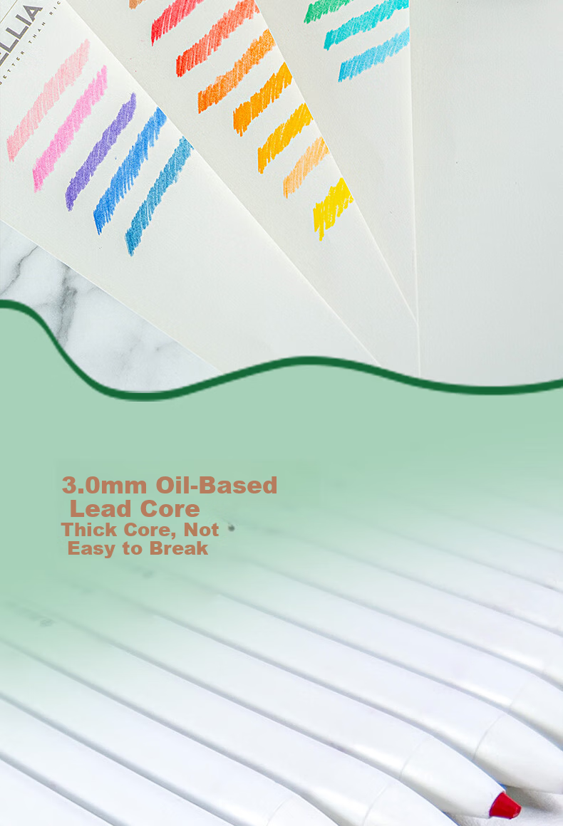 Mingyu Click-Erase Oil-Based Colored Pencils 12 Colors Refillable Mechanical Pencils for Elementary Students Art Drawing Coloring Hand Drawing Pens Back to School Essential 2