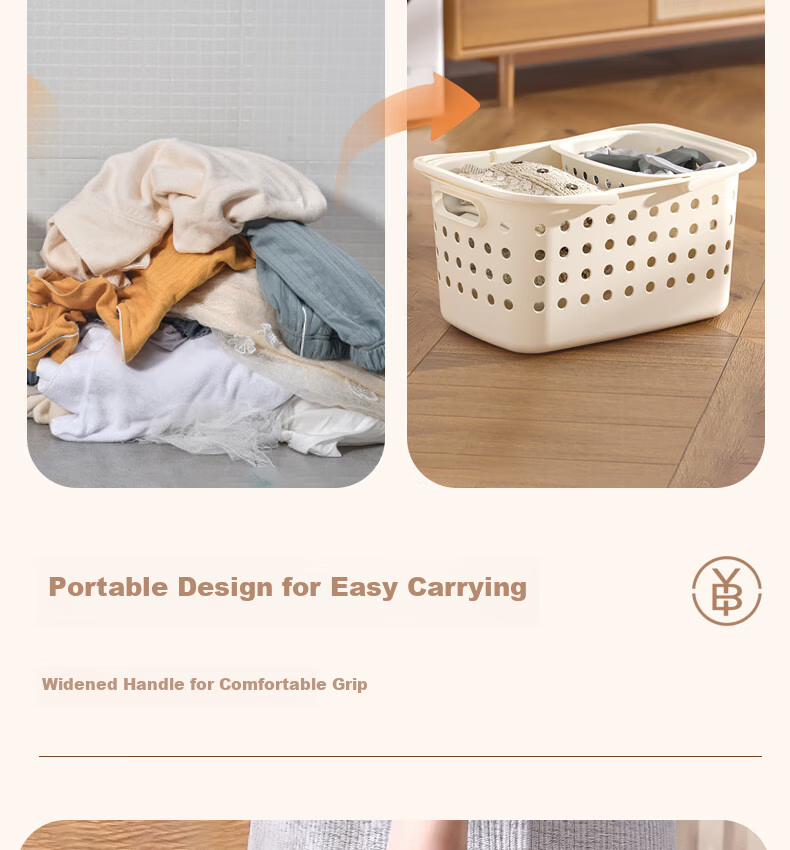 Bingyou Bath Basket Handheld Shower Basket Bathroom Toiletries Storage Basket Small Laundry Basket 7