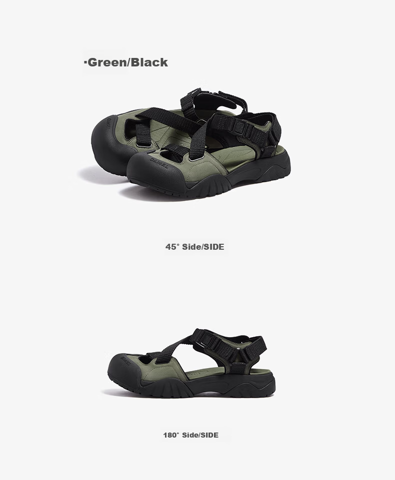 CAMEL Women's Outdoor Sandals Cute Cool Version Colorblock Thick Sole Sandals L25M076016 Silver/Grey Size 36 19