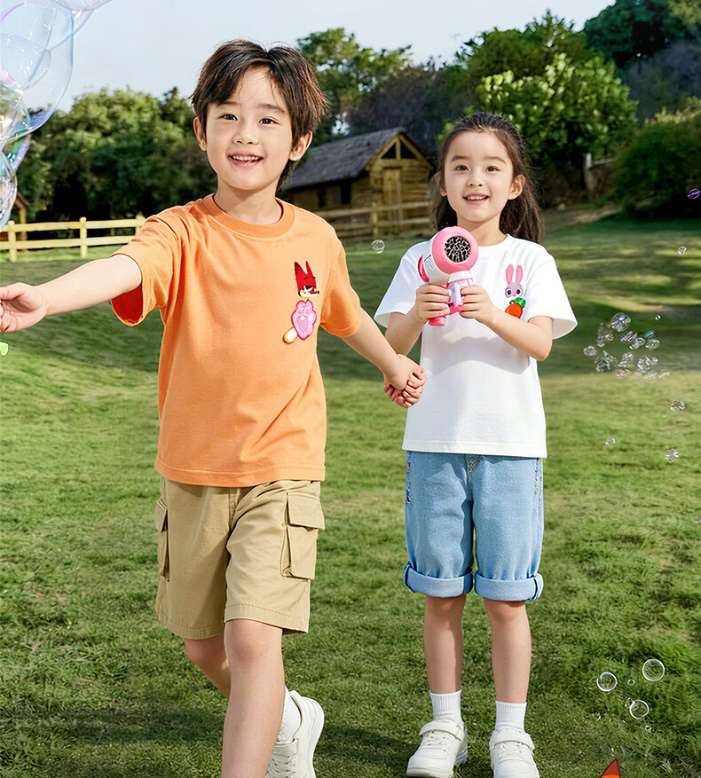 Disney 2026 New Summer Kids' Short Sleeve T-Shirt Round Neck Breathable Sweat-Absorbing Thin 110 CM Winnie the Pooh 4