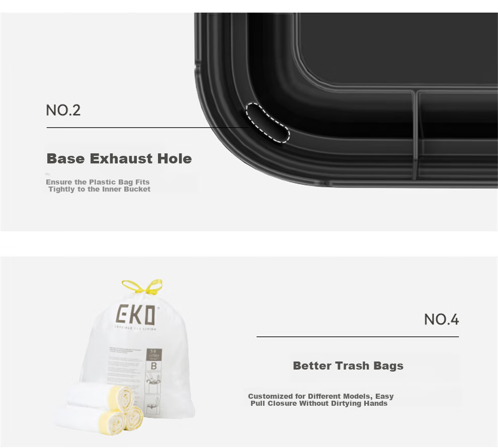 EKO Smart Sensor Trash Can 10L Matte White with Lid Stainless Steel Recommended by Zhang Ruoyun 9677 12