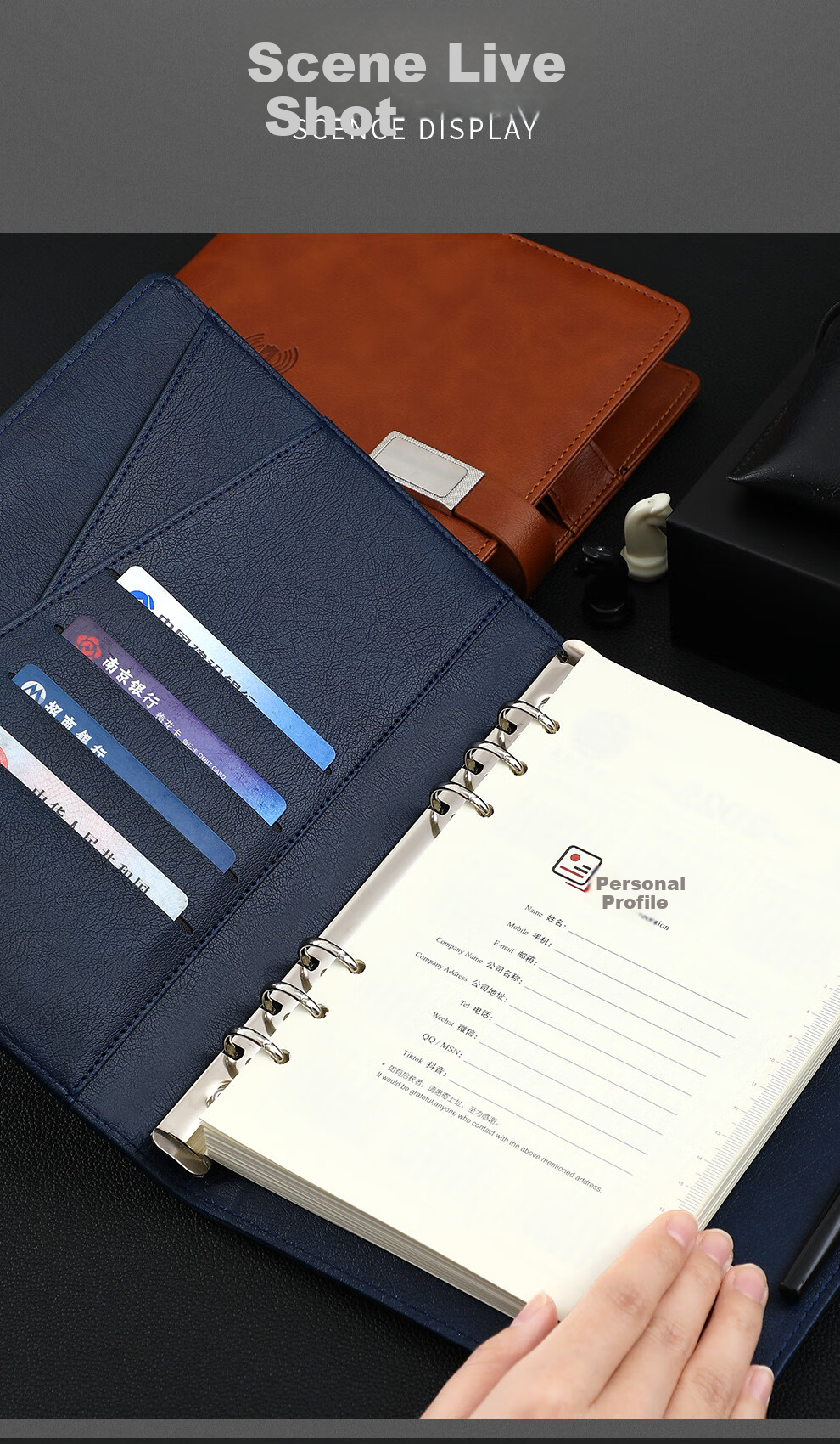 Jiaranheng Mid-Autumn Festival Gift for Male And Female Teachers, Rechargeable Notebook Power Bank, Office Gift, Customizable Wireless Charging Multi-Functional Journal, Portable Power Bank Loose-Leaf Notebook 9