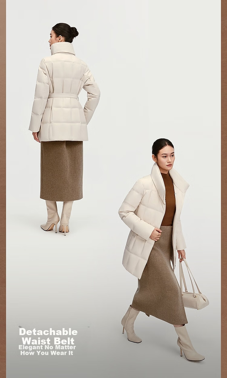 BOSIDENG Women's Winter Goose Down Business Thickened Lapel Coat Gift Red New Year Jacket Hot Sale 5
