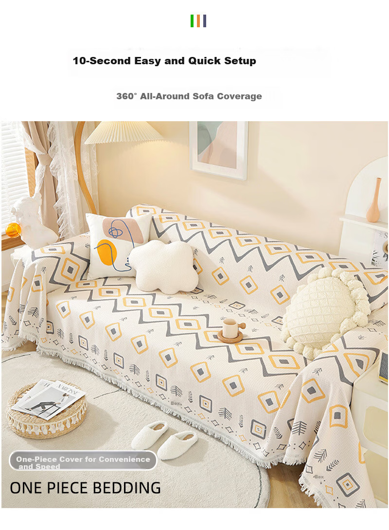 AVIVI Sofa Cover Sofa Towel Sofa Cushion Four Seasons Sofa Fabric Sofa Cover Dustproof Full Cover 180*230 Star Dream 4