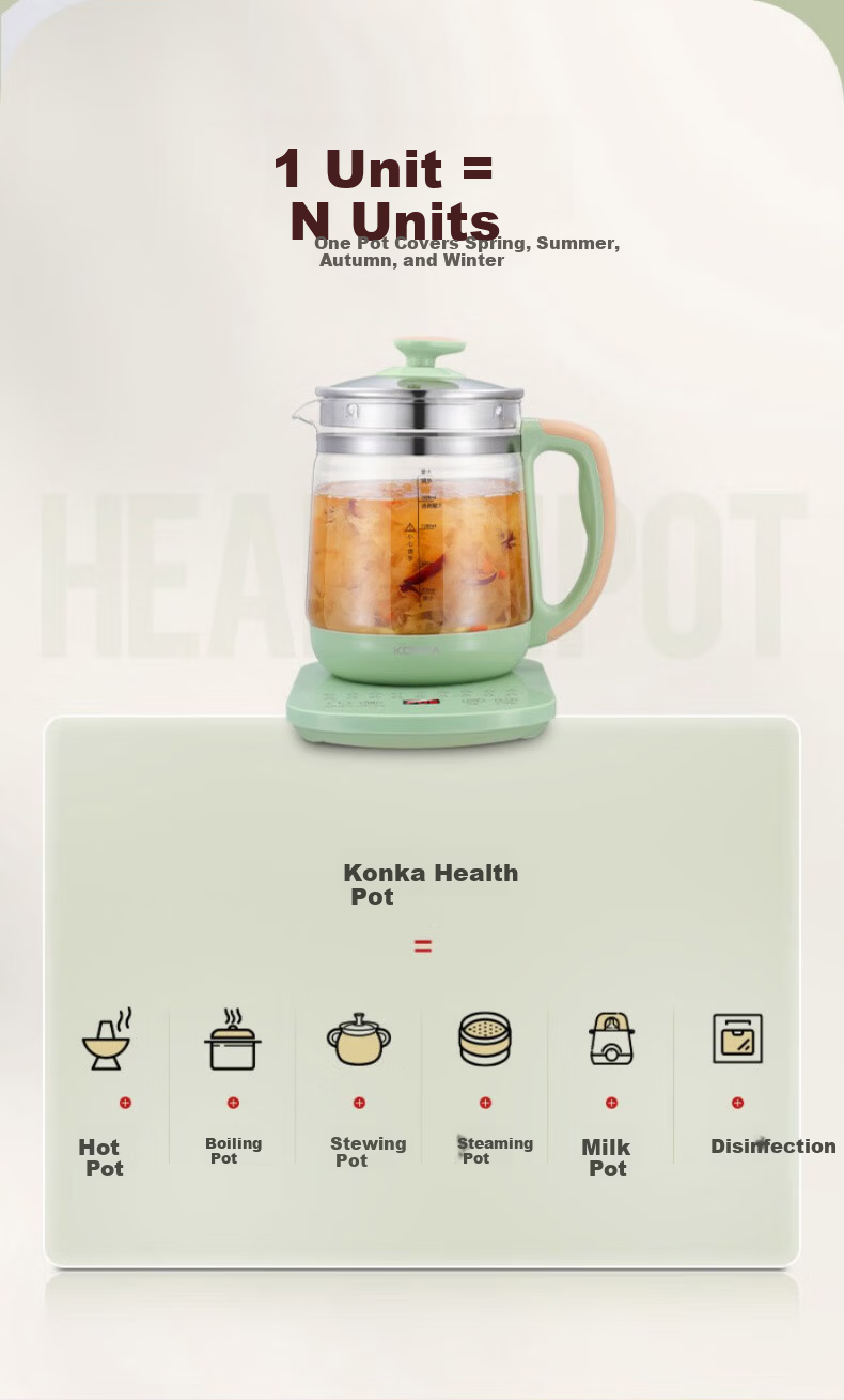 KONKA Health Pot, Home Use 3L Large Capacity Multi-Temperature Constant Temperature Kettle, 48H Long-Lasting Heat Preservation, Multifunctional 304 Stainless Steel Water Dispenser, KDSP-3002E 3