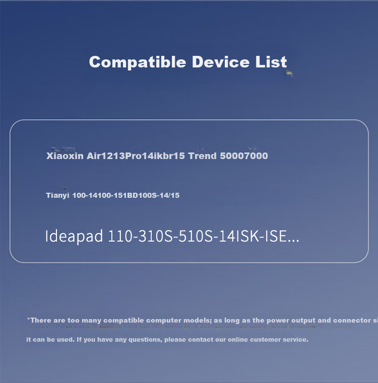 Guangchengming Lenovo Xiaoxin Charger 20V 3.25A 65W Slim Round Port Portable Power Adapter for 5000 7000 Air13 YOGA 510S Laptop 1