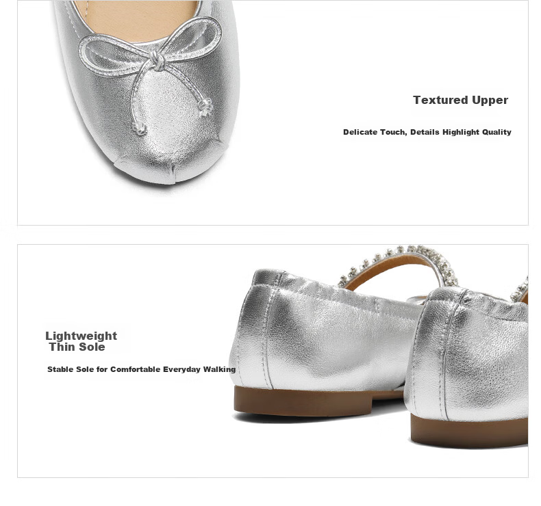 Belle Moonlight Mary Jane Women's Flat Casual Elegant Silver Ballet Shoes 3H9F5CQ5 Moonlight Silver Size 37 13
