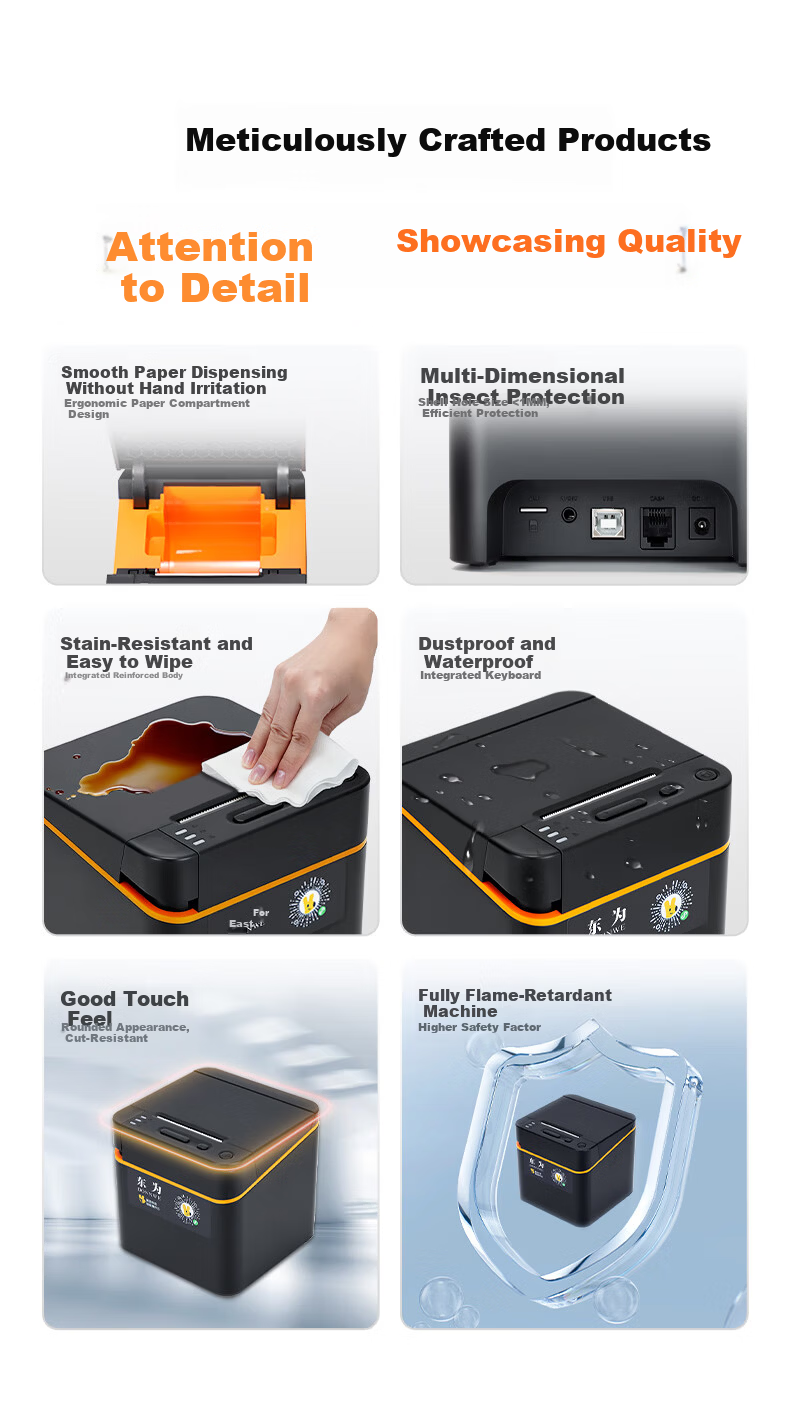 Dongwei Meituan Ele.me Fully Automatic Order Receiving Maiyatian Douyin Takeout Printer Wireless WIFI+Bluetooth Mobile Cloud Receipt Printer 4