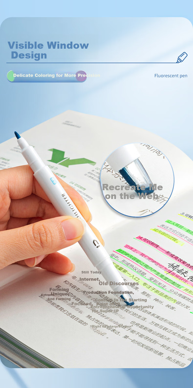 M&G Stationery Premium Double-Ended Highlighter Pen 6-Color Set, National Style, Student Marker Pen, Colorful Highlighting Pen, Stylish Ins Journal AHMT6219 3