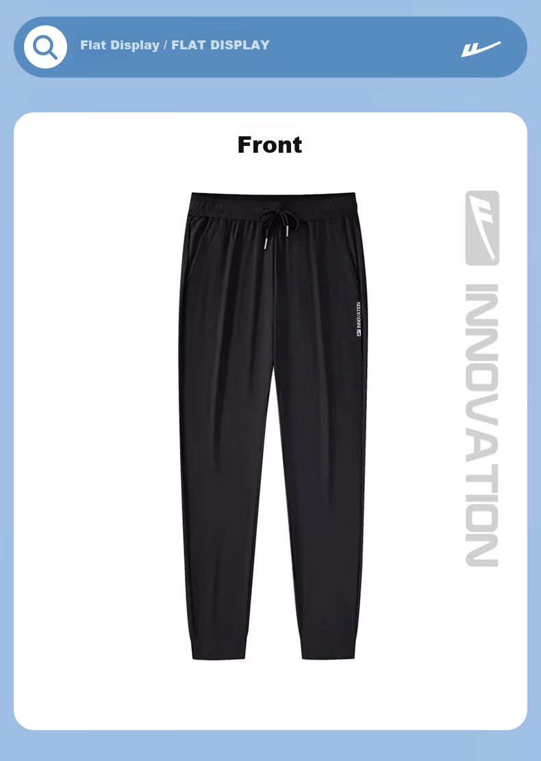 Warrior Men's Summer Sports Pants Ice Silk Quick-Dry Breathable Loose Jogger Sweatpants for Running Fitness Casual 4