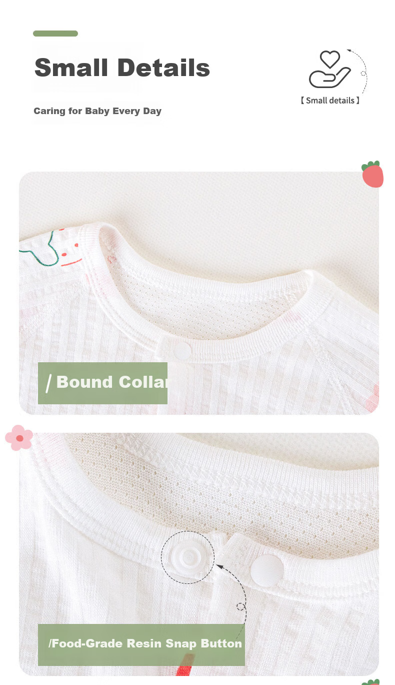 Tonglian Chuxin Baby Summer Romper Long Sleeve Mesh Cotton Thin Newborn Infant Air Conditioning Clothes Summer Wear 9