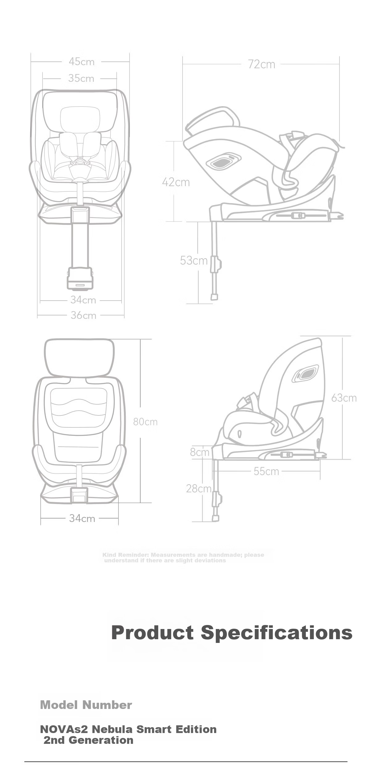 Osann Nebula 2nd Generation German Child Safety Seat 0-4-7 Years Infant Car Seat Reclining Smart Ventilation 17
