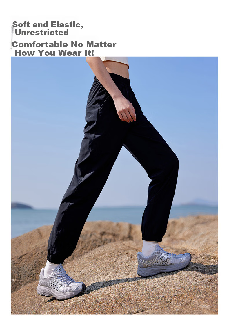 CAMEL Quick-Dry Breathable Men's Sports Pants Ice Cooling Sun Protection Jogger Casual Pants Phantom Black XXL C16BA6L6011 3