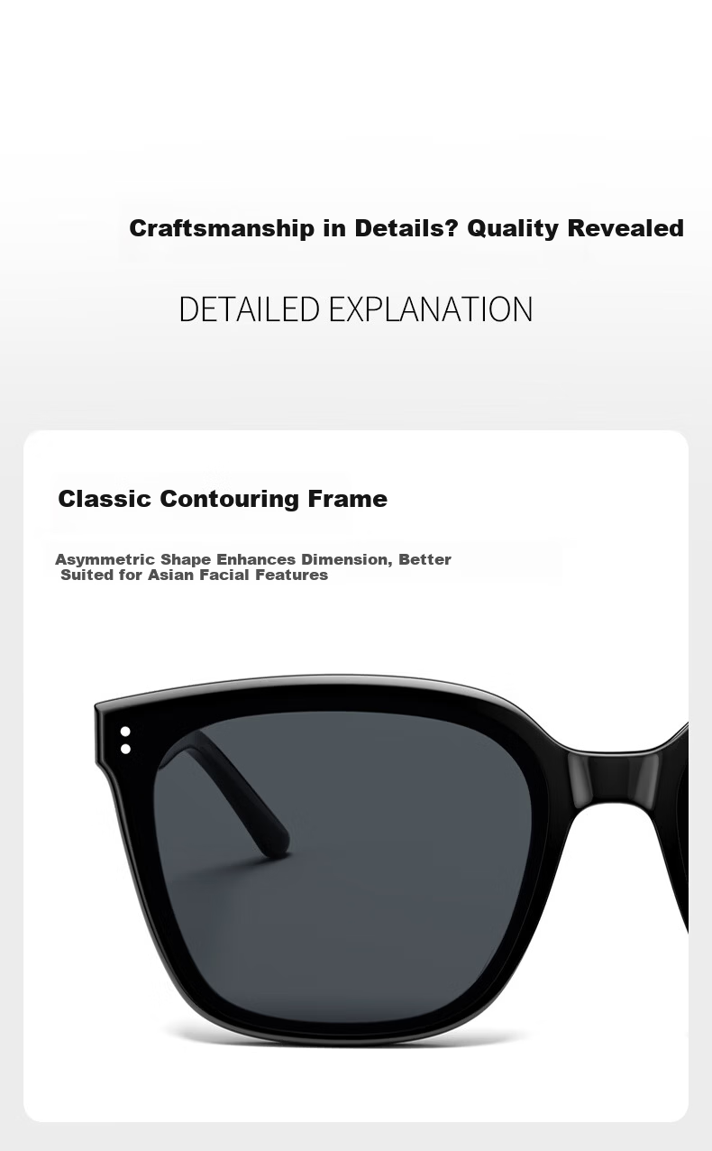PARZIN Polarized Sunglasses Women Zhou Ye Same Style Starry Frame Black Square UV Protection Driving Sunglasses Men PZ91721 7