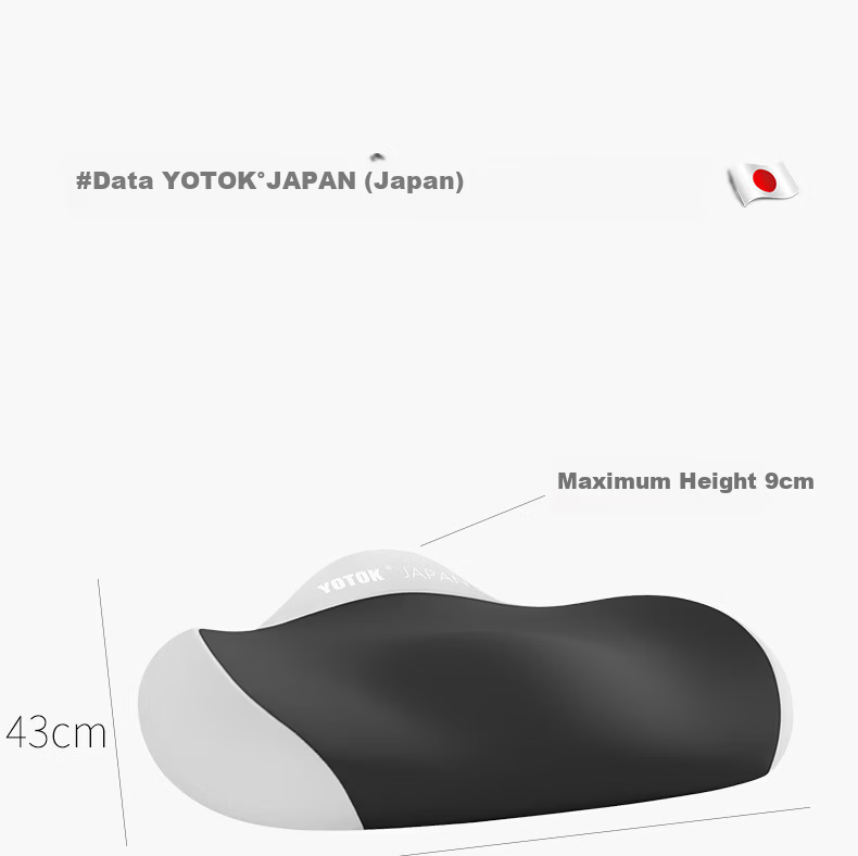 YOTOK Genuine Japanese Memory Foam Office Seat Cushion for Long Sitting, Anti-Pain Hip and Lumbar Support Chair Pad 15