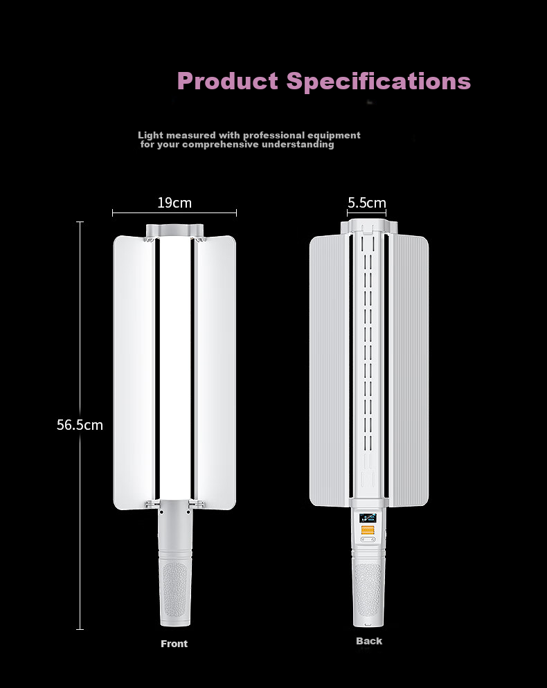 Kerunle RGB Handheld LED Full-Color Fill Light Stick Portable Adjustable Color Temperature Professional Video Photography Soft Light Outdoor Night Scene Light Stick 24