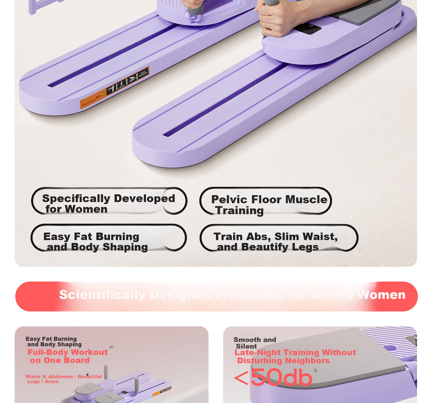 Yottoy Detachable Abdominal Board Automatic Rebound Ab Wheel Roller Professional Silent Abs Trainer for Weight Loss and Belly Slimming 2