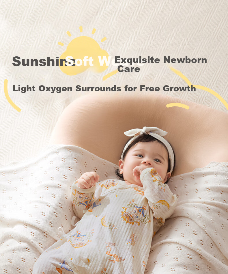October Crystal Baby Romper Spring Summer Newborn Infant Clothing Unisex Long Sleeve Cotton A-Class 1