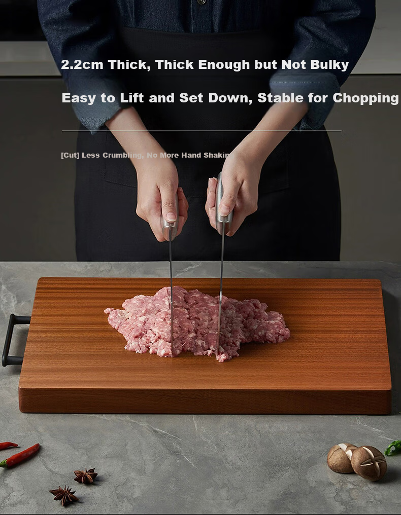 ZhaiQingSong Stainless Steel + Plastic Double-Sided Antibacterial Multifunctional Cutting Board 41x27.2x1.3cm 13