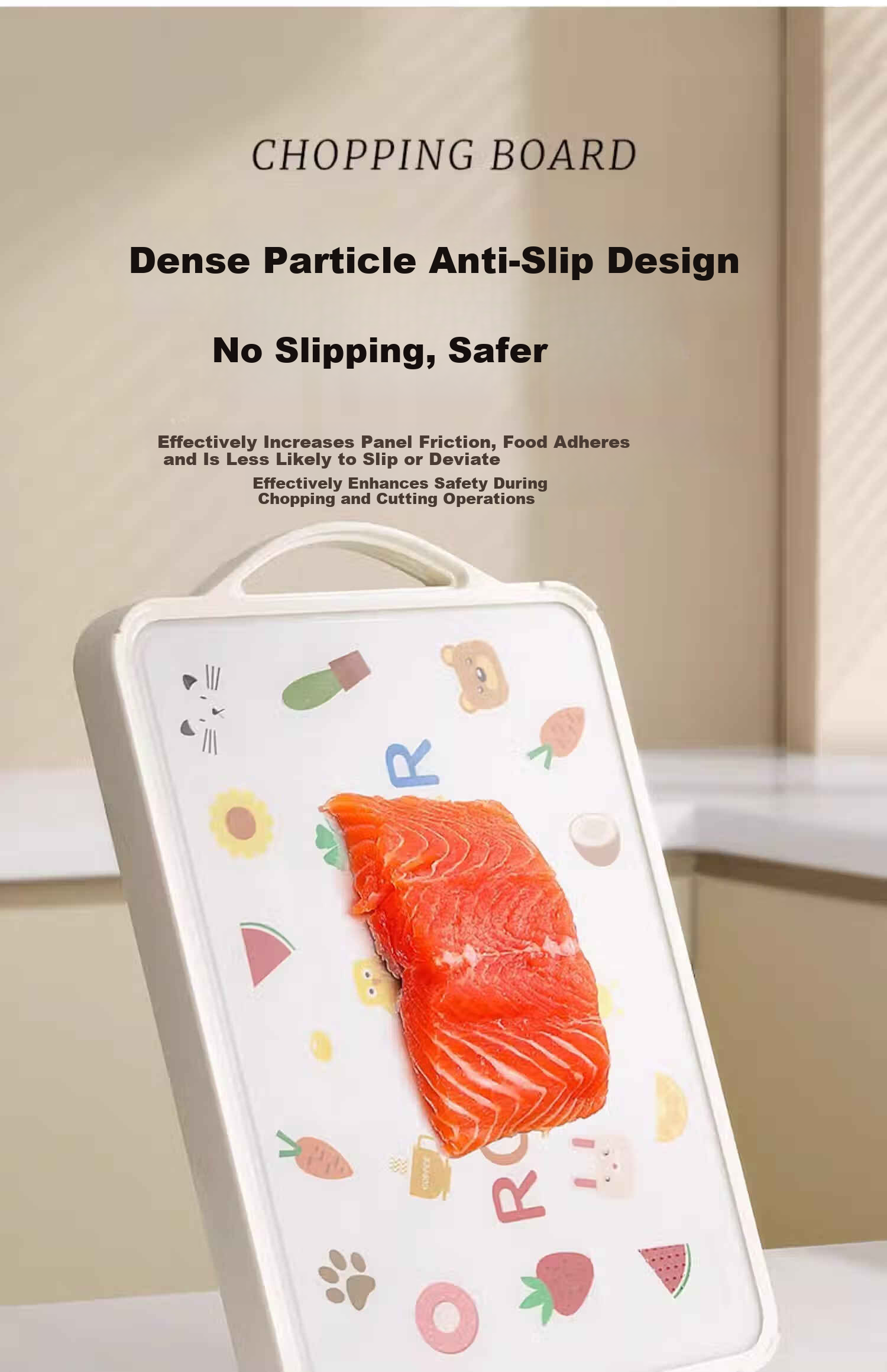 Deming Stainless Steel Antibacterial Mold-Resistant Double-Sided Kitchen Cutting Board for Home Use Fruit and Vegetable Chopping Board 13