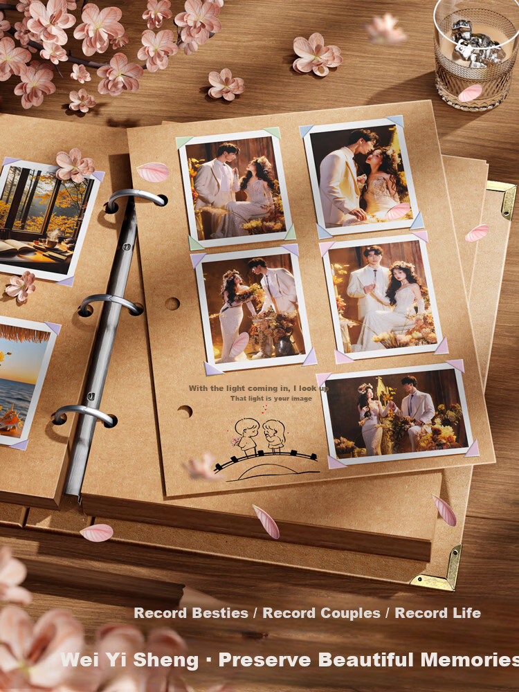 Jinzhi 45 Sheets Loose-Leaf Growth Commemorative Album Graduation Memory Photo Album Classmate Record Album DIY Couple Gift for Teacher and Classmate Blank Message Memory Book Graduation + 8-Piece Set 5