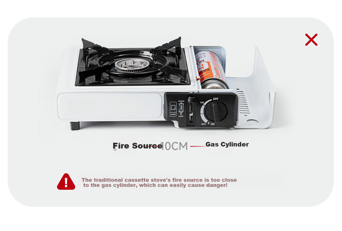 TAN XIAN ZHE Outdoor Split Cassette Stove Camping Stove Infrared Magnetic Stove Portable Outdoor Tea Boiling Cooker 7