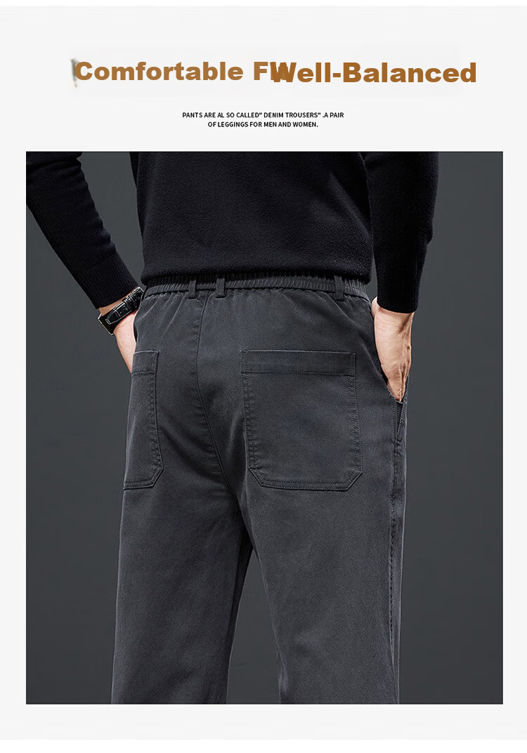 Pierre Cardin Men's Spring Summer Business Casual Straight Leg Pants Loose Fit Stretch Tencel Trousers Gray 32 10
