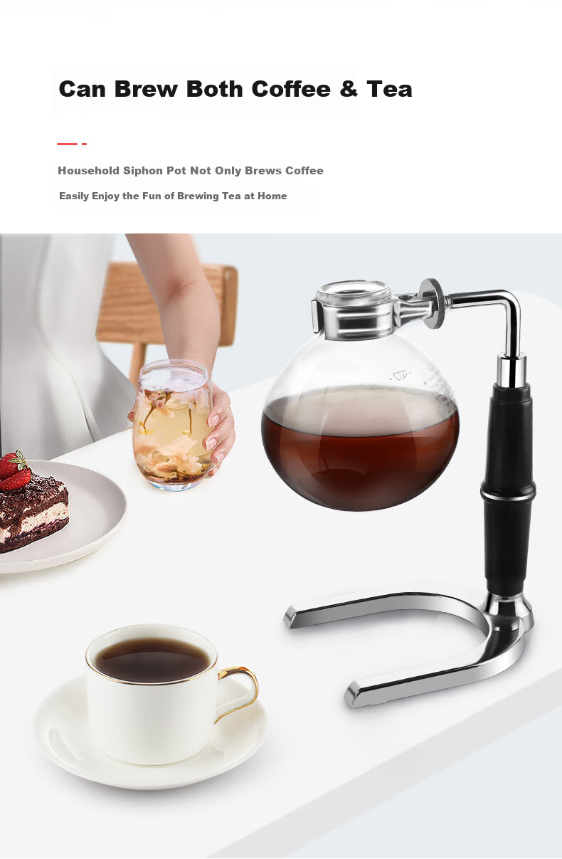 Mongdio Siphon Coffee Maker Home Siphon Coffee Pot Set Manual TCA-3 Cup Gift Box 20
