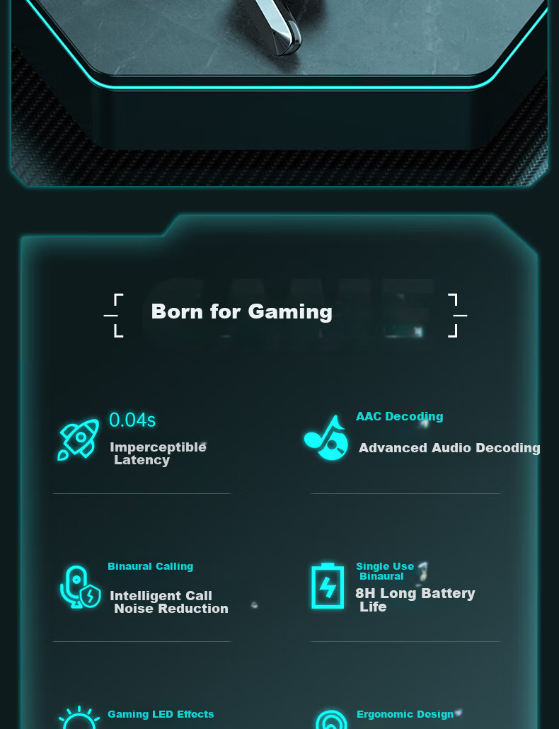 Chengao [ANC Noise Cancelling] Wireless Bluetooth Earbuds 2025 New In-Ear Dual Ear High-Definition Sound Quality Gaming Earphones for PUBG Positional Audio Long Battery Life Universal for Mobile T30 2