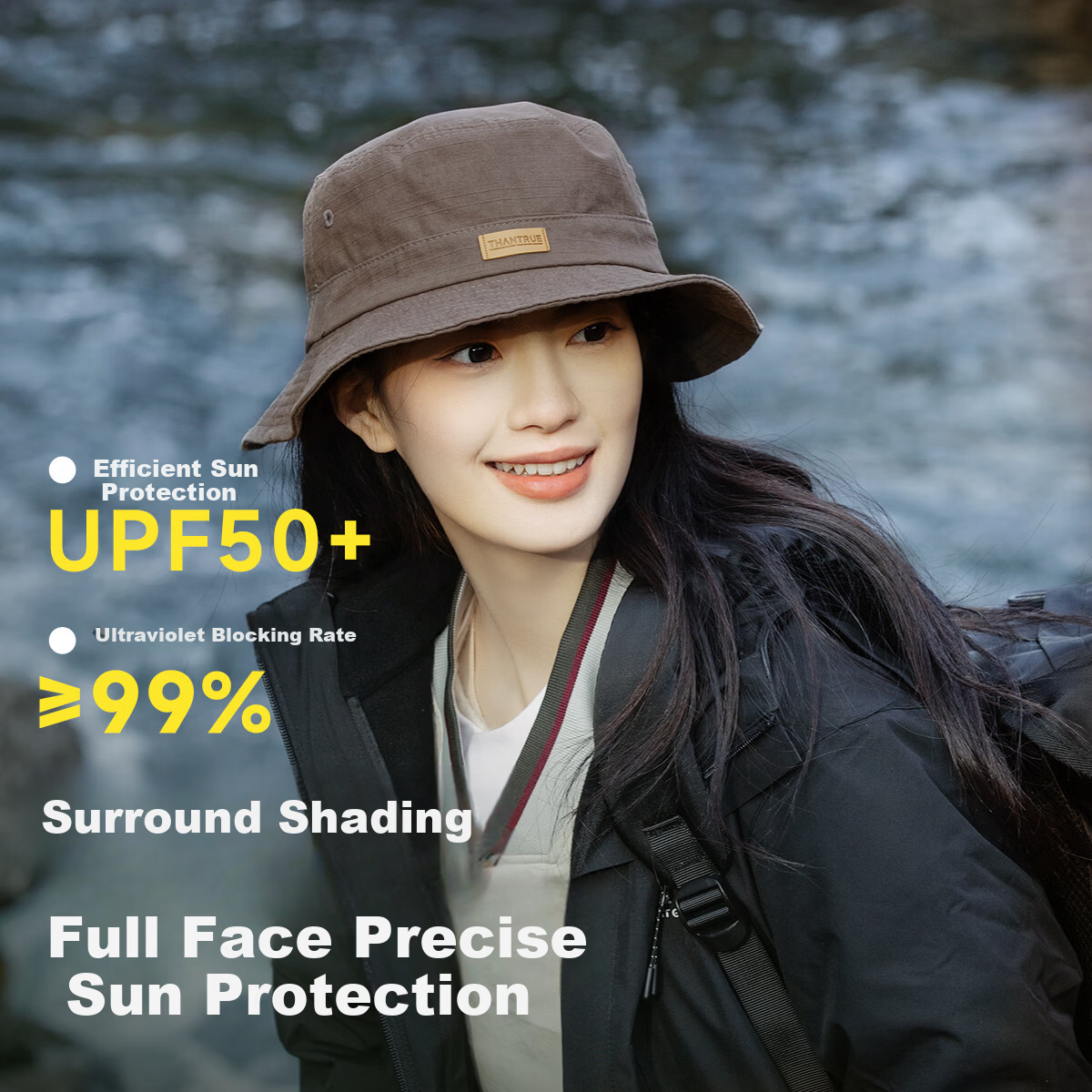 Zhenxiang Women's Spring Summer Small Brim Breathable Sunshade UV Protection Bucket Hat P725 Dark Gray
