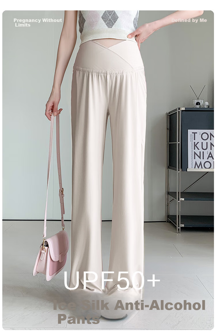 JOYNCLEON Maternity Pants Summer Low Waist Straight Leg Wide Leg Maternity Wear Black L Jyk176498 1