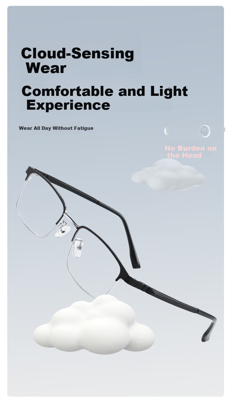 FENCHI Donghai Crystal Reading Glasses HD Ultra-Light Anti-Fatigue Titanium Alloy Men Women Middle-Aged Elderly Presbyopia Glasses 8