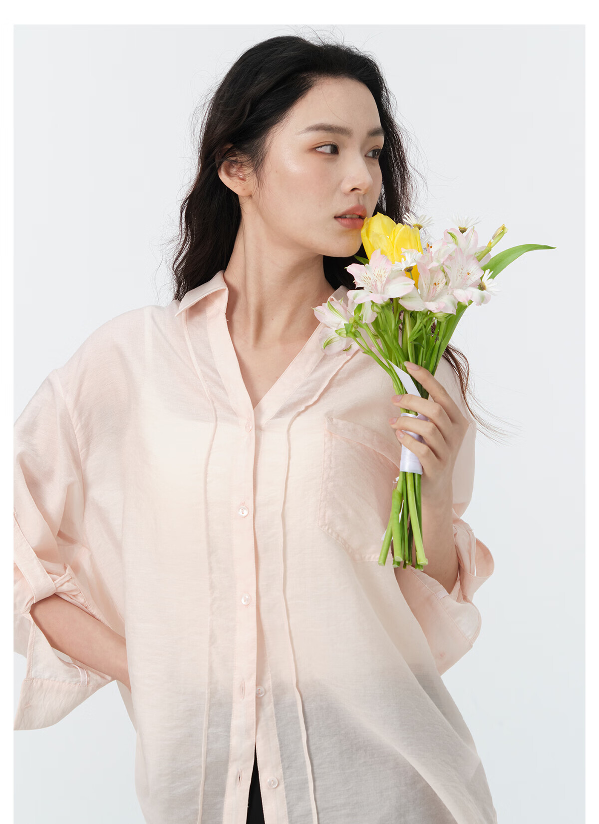 RA&RN RARN/Love Like You Lightweight Lapel Lyocell Shirt 38
