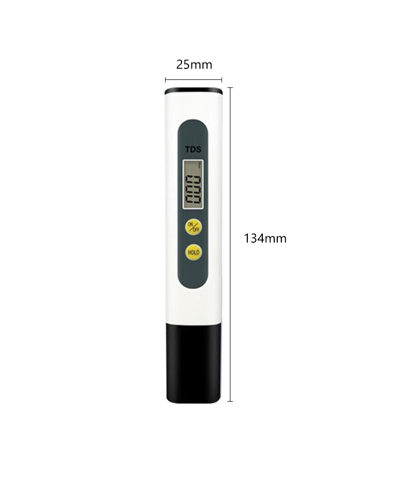 ZhuGu TDS Water Quality Tester Pen High-Precision Digital Display Household Pet 3-in-1 Impurity Purity Detector Pen 16