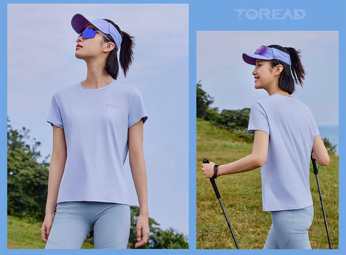 TOREAD Quick-Dry T-Shirt 26 Spring Summer New Couple Breathable Short Sleeve Sun Protection Round Neck Stretch Sports Top TAJJBO81754 35