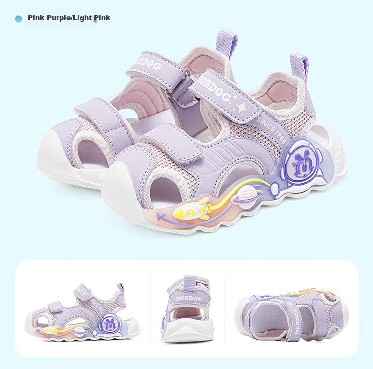 Babu Bean Boys Summer Closed-Toe Sandals Toddler Lightweight Baby Shoes 105352044 Navy Blue/Beige Size 26 6