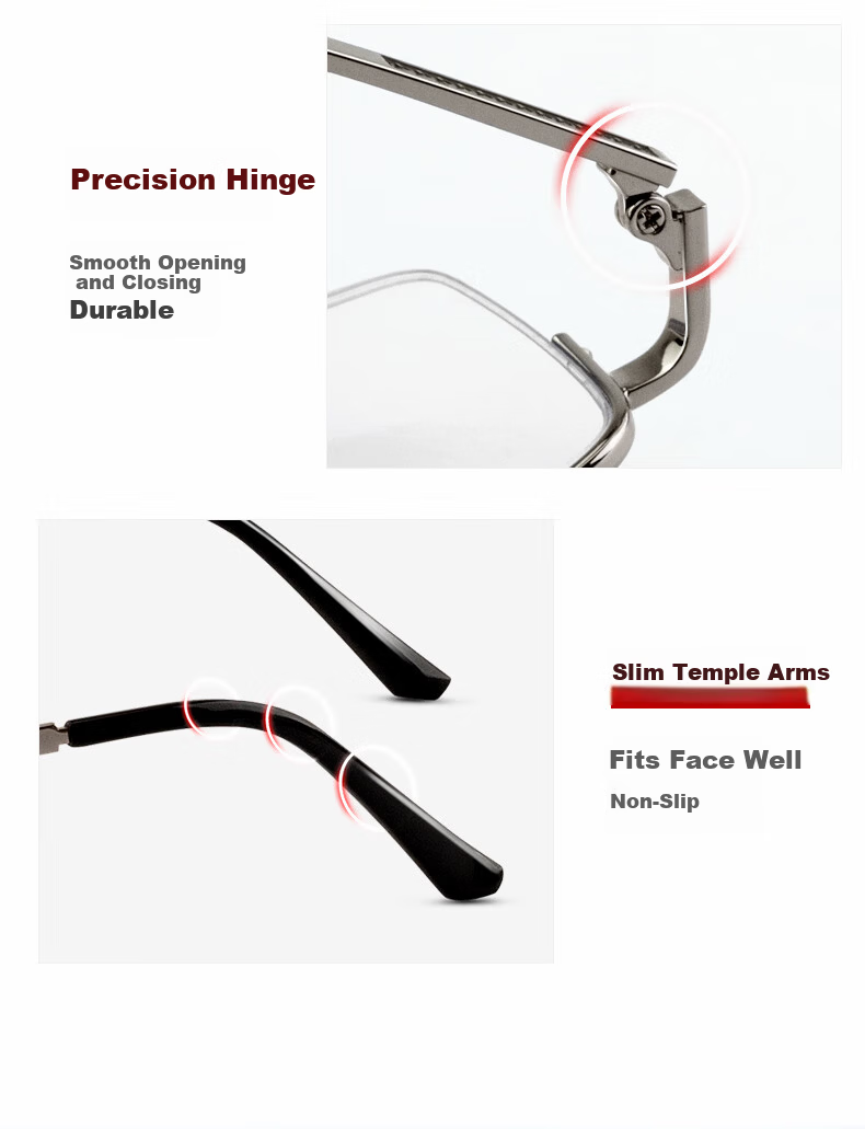VGO Reading Glasses for Men And Women, Fashionable Ultra-Light High-Definition Anti-Blue Light Glasses for Elderly, Model 506 Black Gun Color, 300 Degrees 10