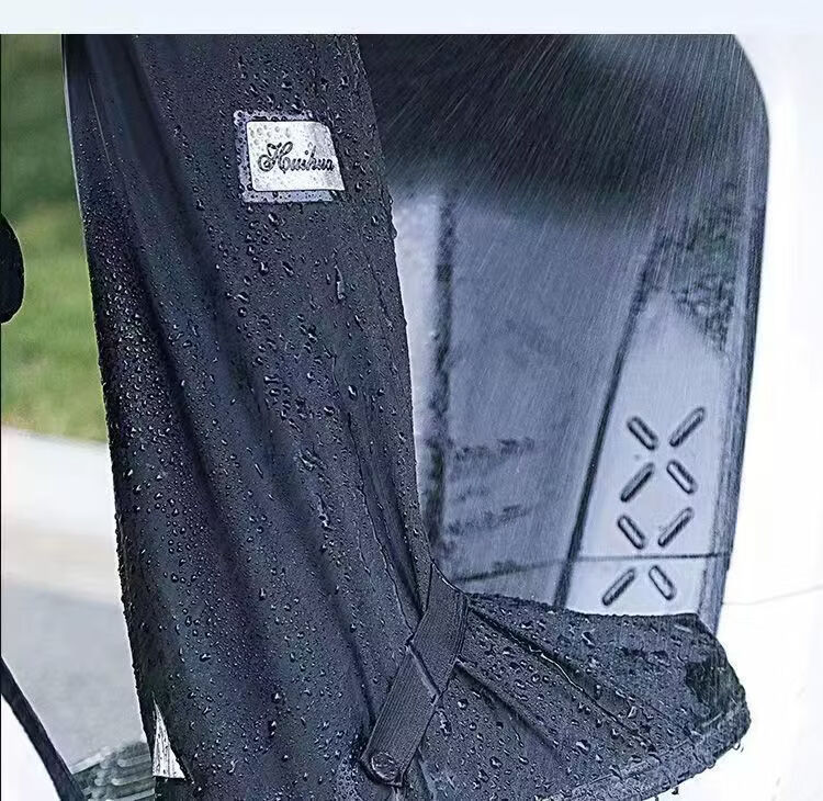 Minggu Waterproof Shoe Covers Rainproof Non-slip Thickened Wear-resistant Sandproof 360 Full Coverage PVC High Tube 40CM Size S 9