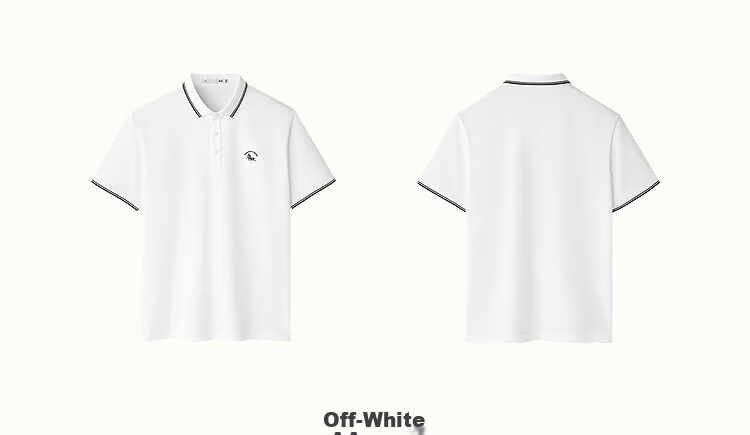 HLA Hailan Home Men's Polo Shirt 26 Year of the Horse Cool Color-Block Embroidered Collar Short Sleeve Summer 10