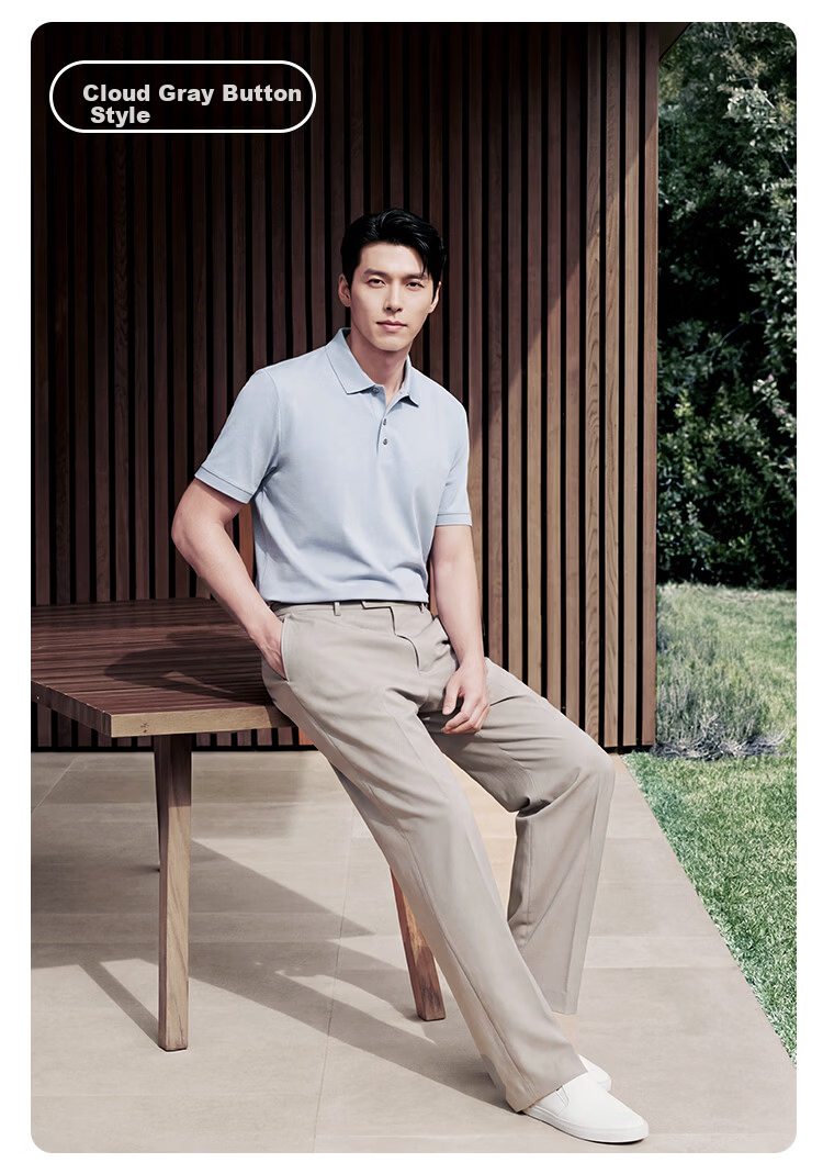 JD Jingzao Mulberry Silk Men's Polo Shirt Short Sleeve High-End T-Shirt Spring Summer Cool Business Casual Elegant Black Zipper M 15