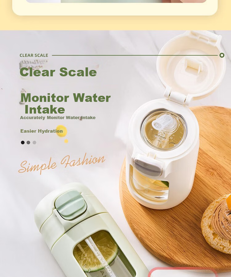 Fanjie Glass Water Cup Women's Straw Cup Portable High-Value Office High-Temperature Resistant Tea Brewing Cup 10