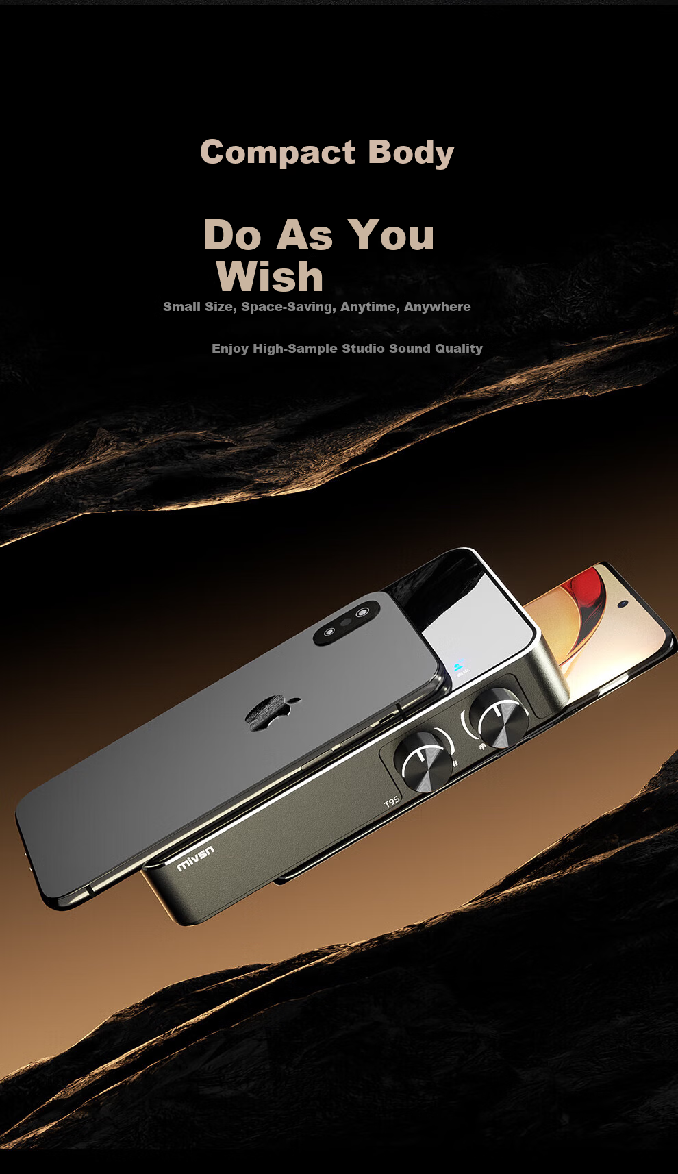 Meisheng T9S Sound Card Live Streaming Equipment Complete Set for Karaoke, External Mobile Phone And Computer Microphone, Wireless Microphone, Douyin Singing Recording, Voice Acting, Gaming, Outdoor Live Streaming Professional Kit 10