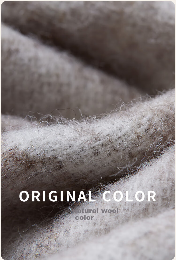 JIUMU Women's Sheep Wool Scarf Autumn Winter Warm Shawl Gift Box for Mother's Day Birthday 14