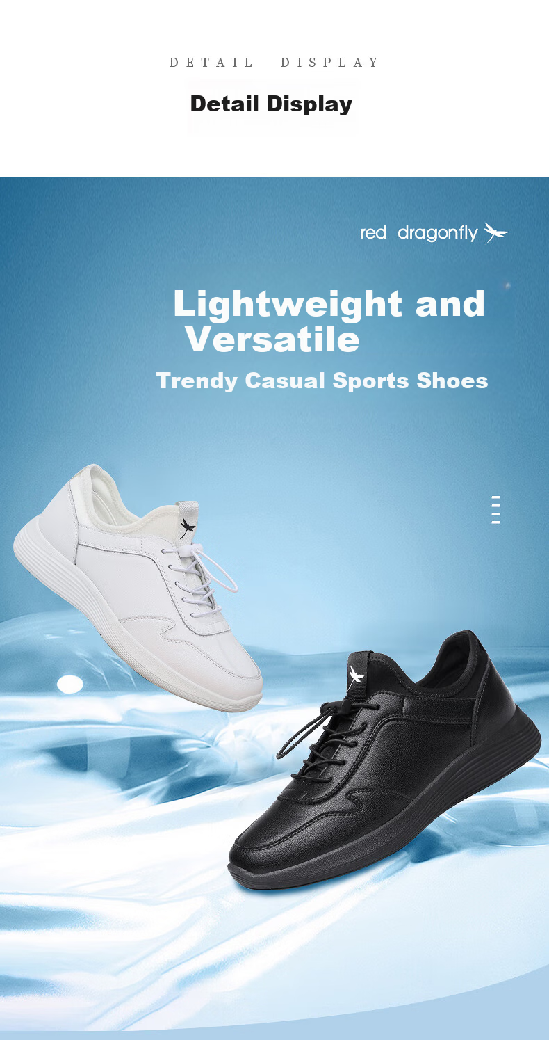 RED DRAGONFLY Women's Casual Shoes INS Trendy Versatile Sports Shoes Korean Style WXB140141 Black Size 37 7