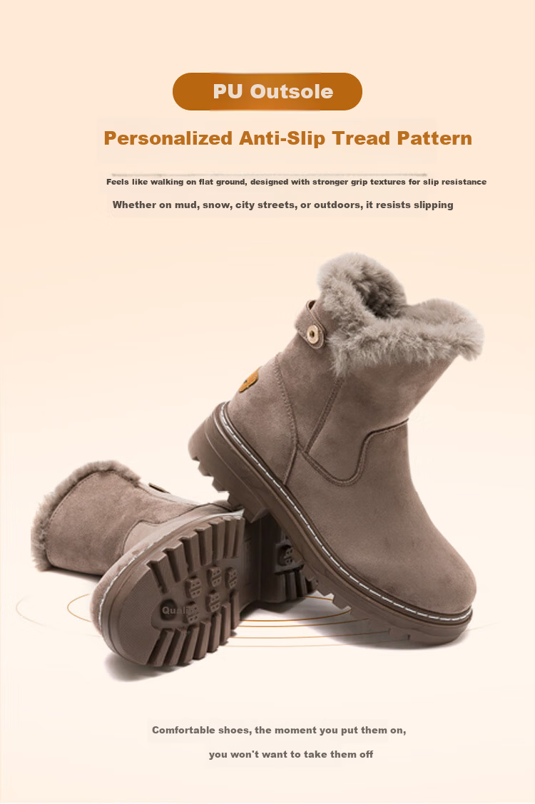 Warrior Official Women's Martin Boots 2025 Winter New Plush Thickened Warm Cotton Shoes Black Size 37 7