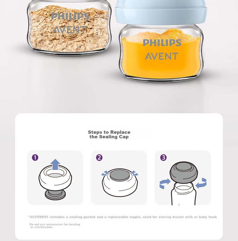 AVENT Philips AVENT Glass Baby Bottle for Newborns, Imported Anti-Choking And Anti-Colic, 120ml 11